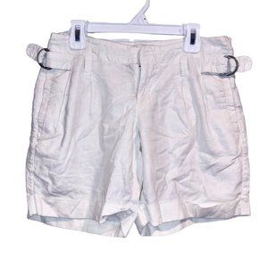 Old Navy White Linen Shorts Size 2 Womens Rayon Summer Breathable Ladies